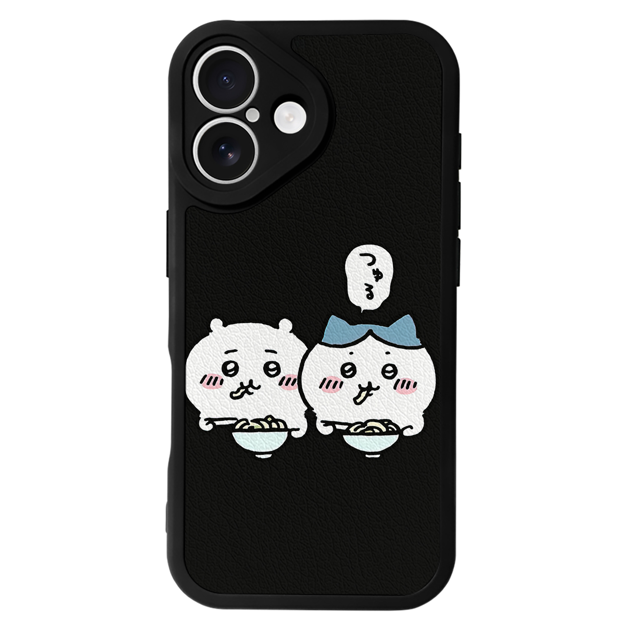 （画像用） ちいかわ ハチワレ Chii-kawa hachiware 【iPhone 16シリーズ対応】シリコンスマホケース（レザー調） 材質：シリコン